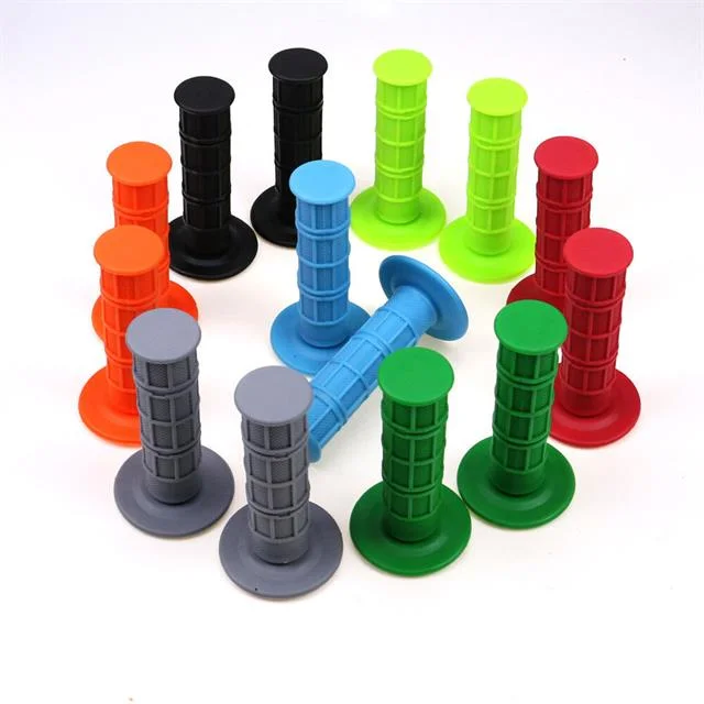 Custom Molded Black Silicone Rubber Handle/Flexible Rubber Hand Grips with Embossed Pattern