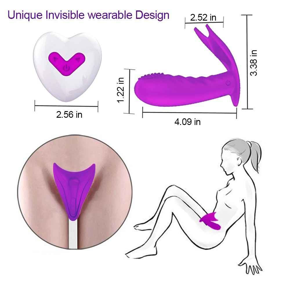 Silicone 7-Frequency Wireless Remote Control Wearable Butterfly Female Massage Masturbator Adult Products OEM