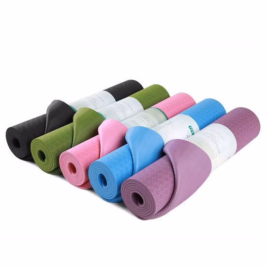 운동, 연습, 스포츠, 미끄럼 방지, 맞춤형, 친환경, 지속 가능, 생분해 성, 피트니스, 요가, 무광택, 재활용 가능, 검정색 TPE 요가 매트